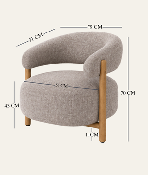 Luzia Curved Accent Chair