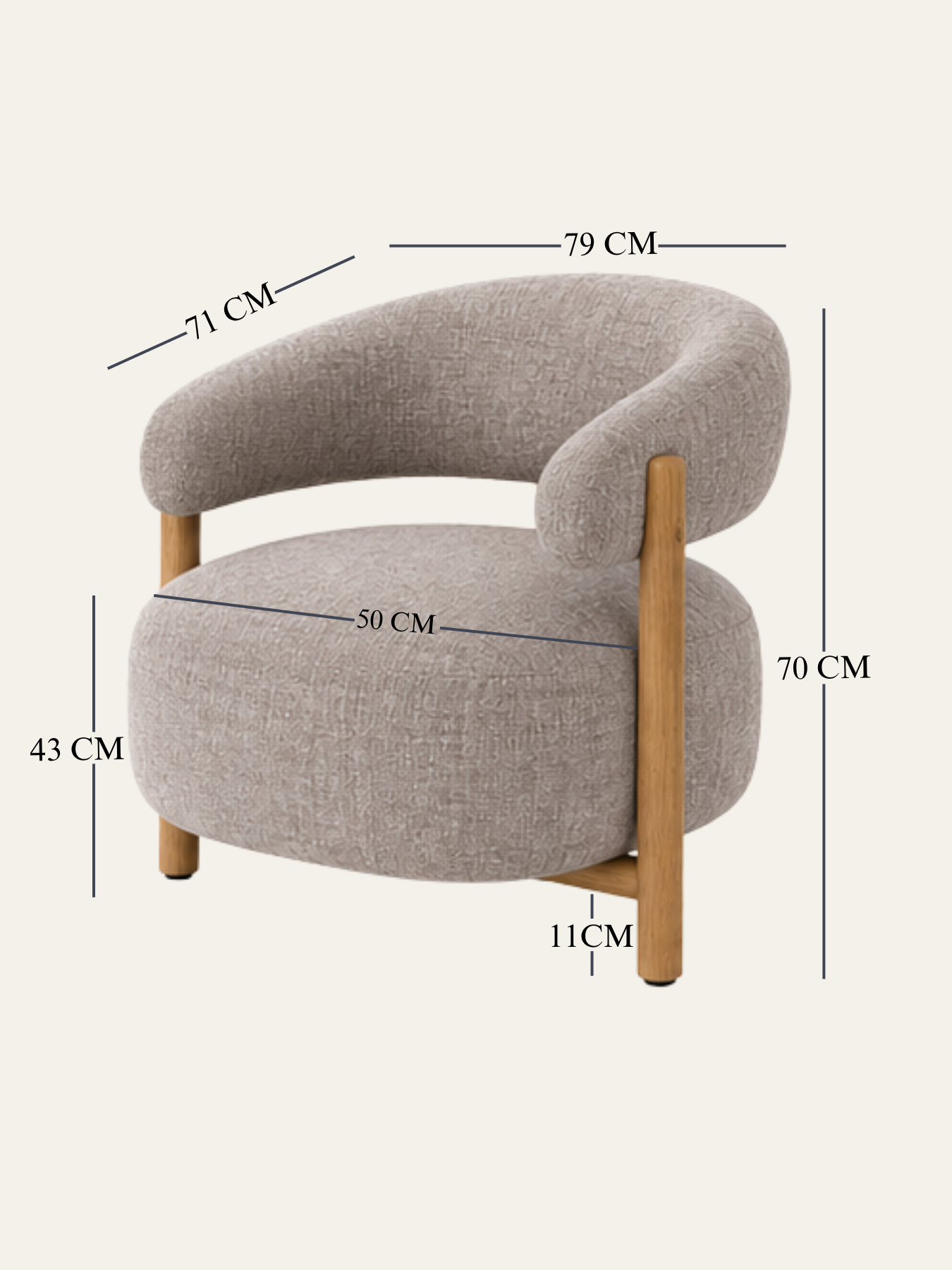 Luzia Curved Accent Chair