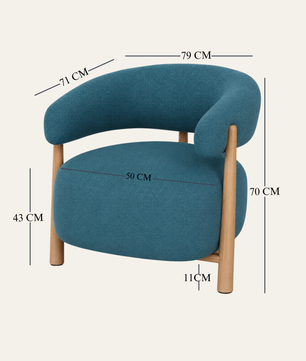 Luzia Curved Accent Chair