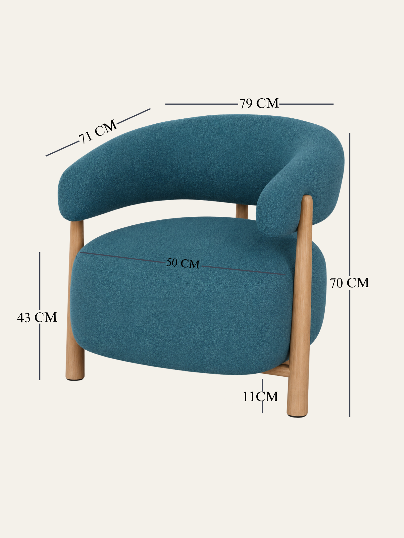 Luzia Curved Accent Chair