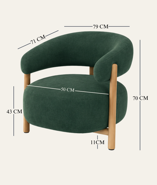 Luzia Curved Accent Chair