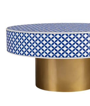 Inlay Round Coffee Table-Cleo