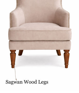 Elysian Velvet Wingback Accent Chair