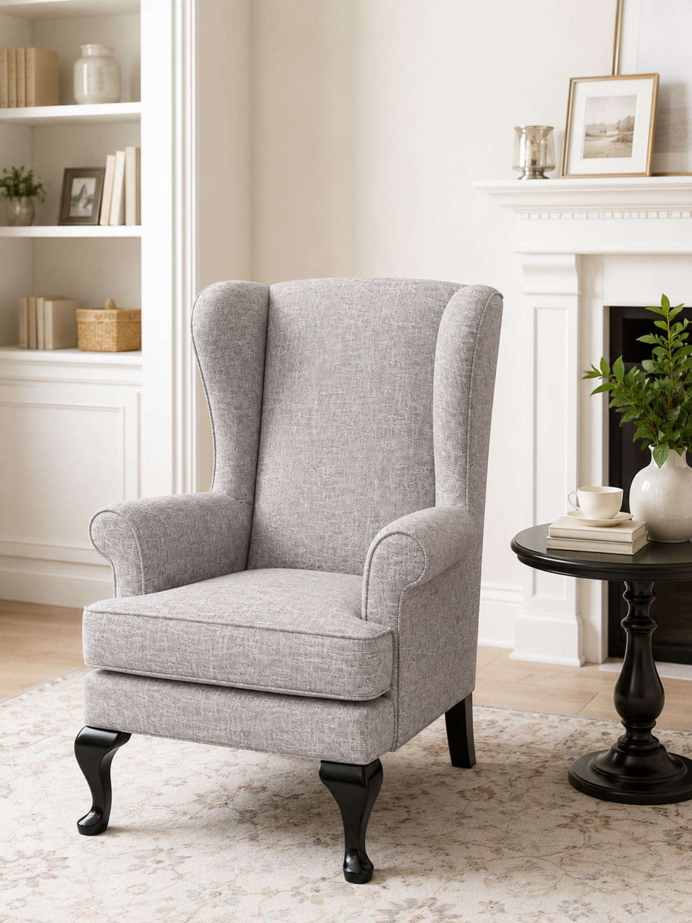 Elloria Wing Chair – Premium Teak Wood