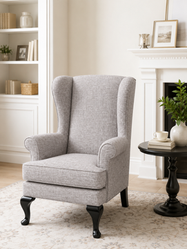 Elloria Wing Chair – Premium Teak Wood