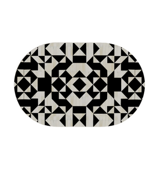 Inlay Jordan Oval Shape Coffee Table - Kingsley