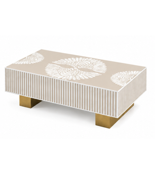 Mother of Pearl Inlay Luxom Rectangular Coffee Table - Phoenixed
