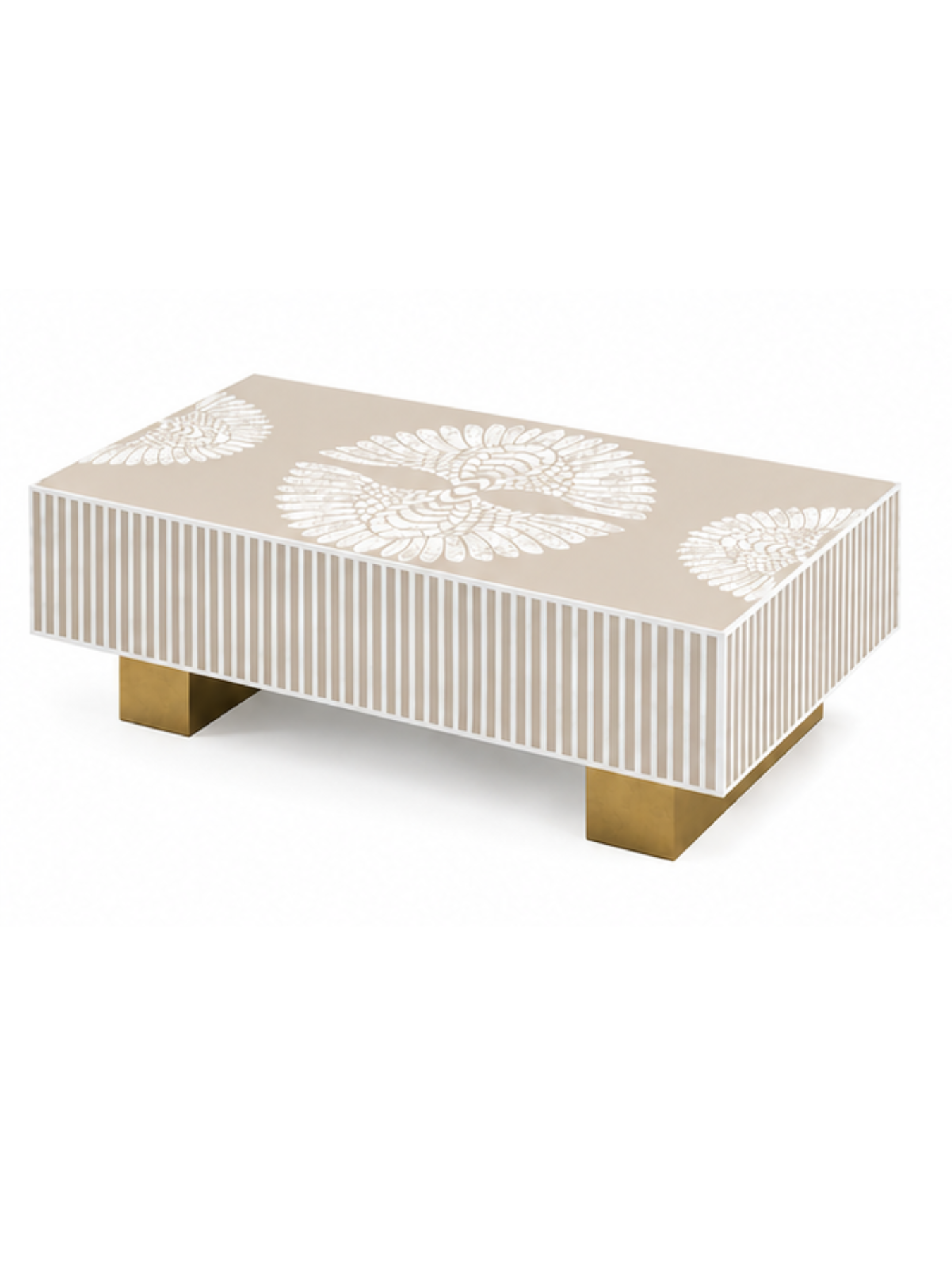 Mother of Pearl Inlay Luxom Rectangular Coffee Table - Phoenixed