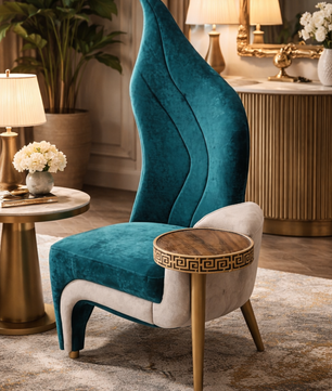 Elax Accent Chair with Integrated Side Table