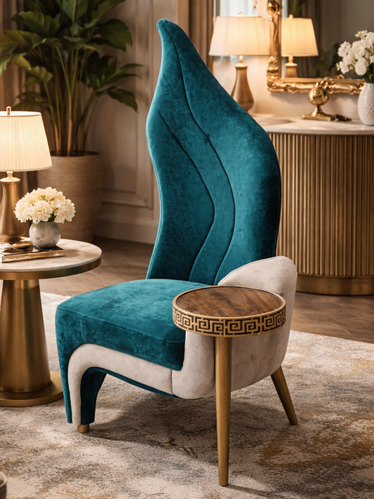 Elax Accent Chair with Integrated Side Table
