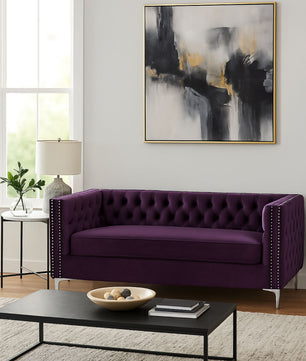 Quinn Upholstered Velvet Sofa
