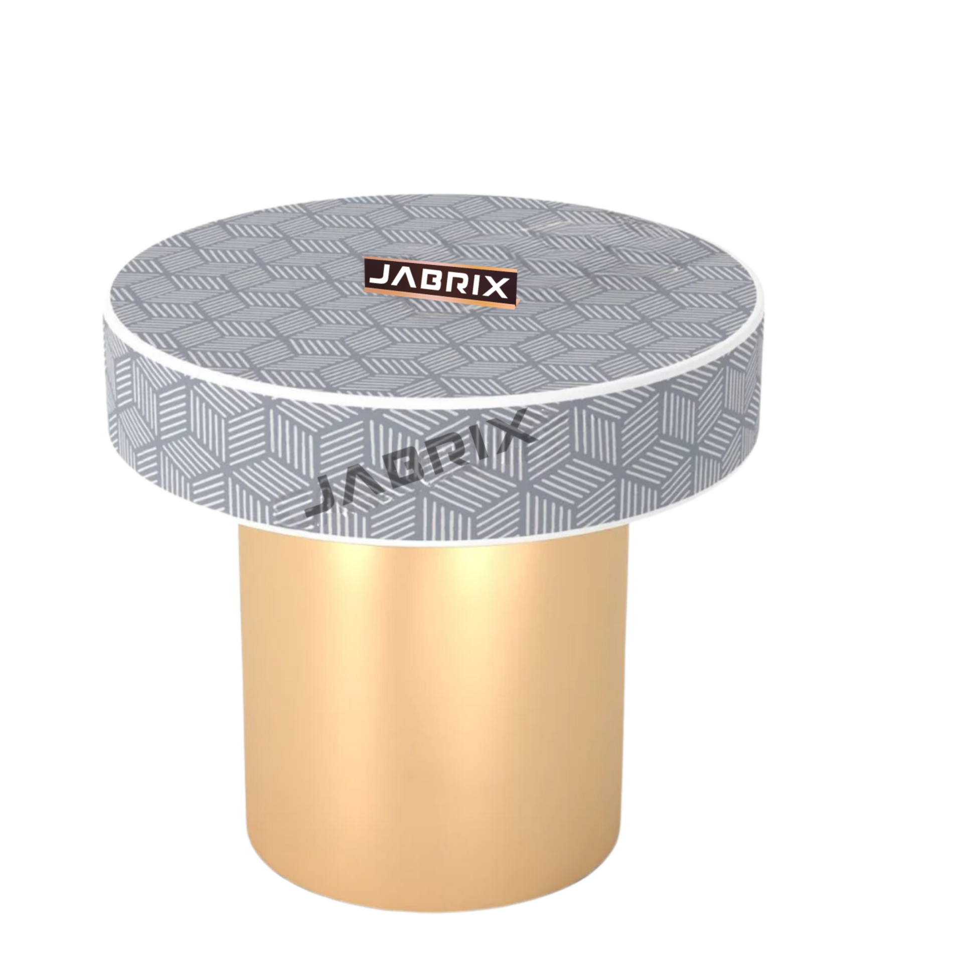 Inlay Round Side Table- Geo