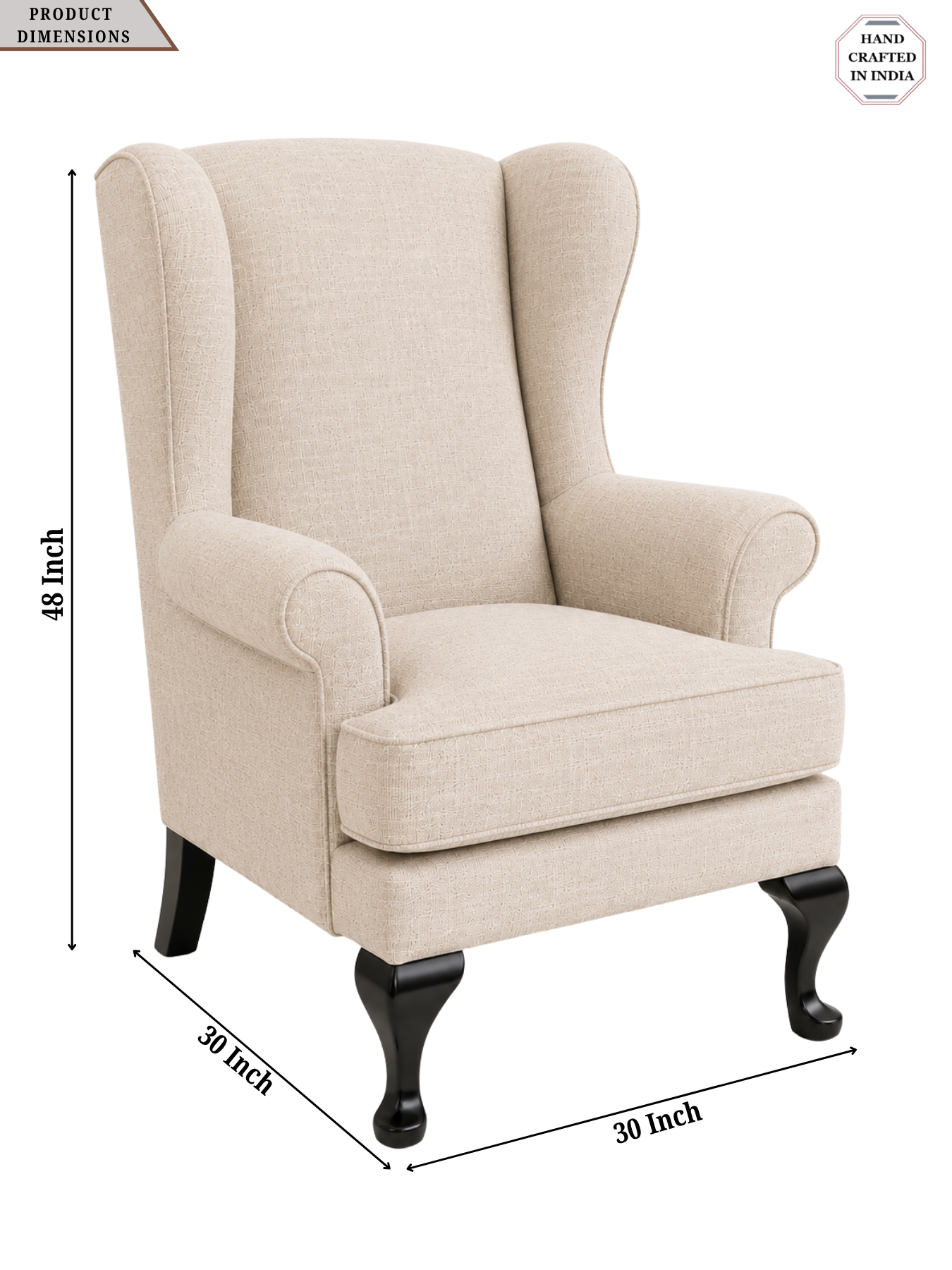 Arlina Wing Chair – Premium Teak Wood