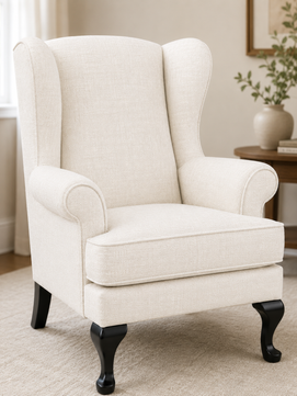 Elvara Wing Chair – Premium Teak Wood