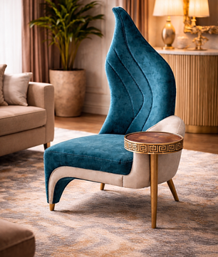 Elax Accent Chair with Integrated Side Table