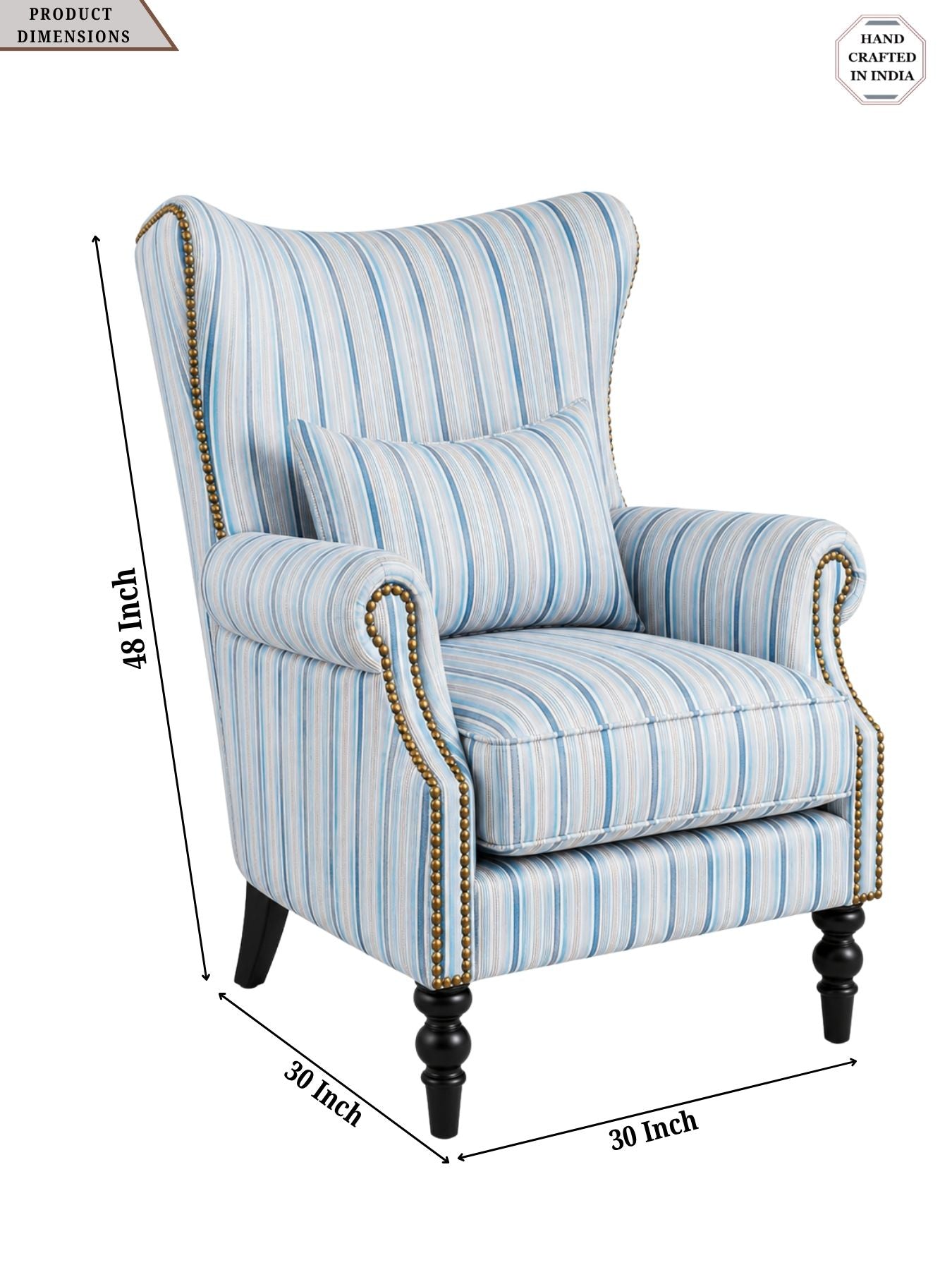 Skyline Stripe Wing Chair