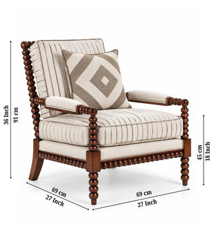 Lorentz Teak Wood Accent chairs in Multicolour