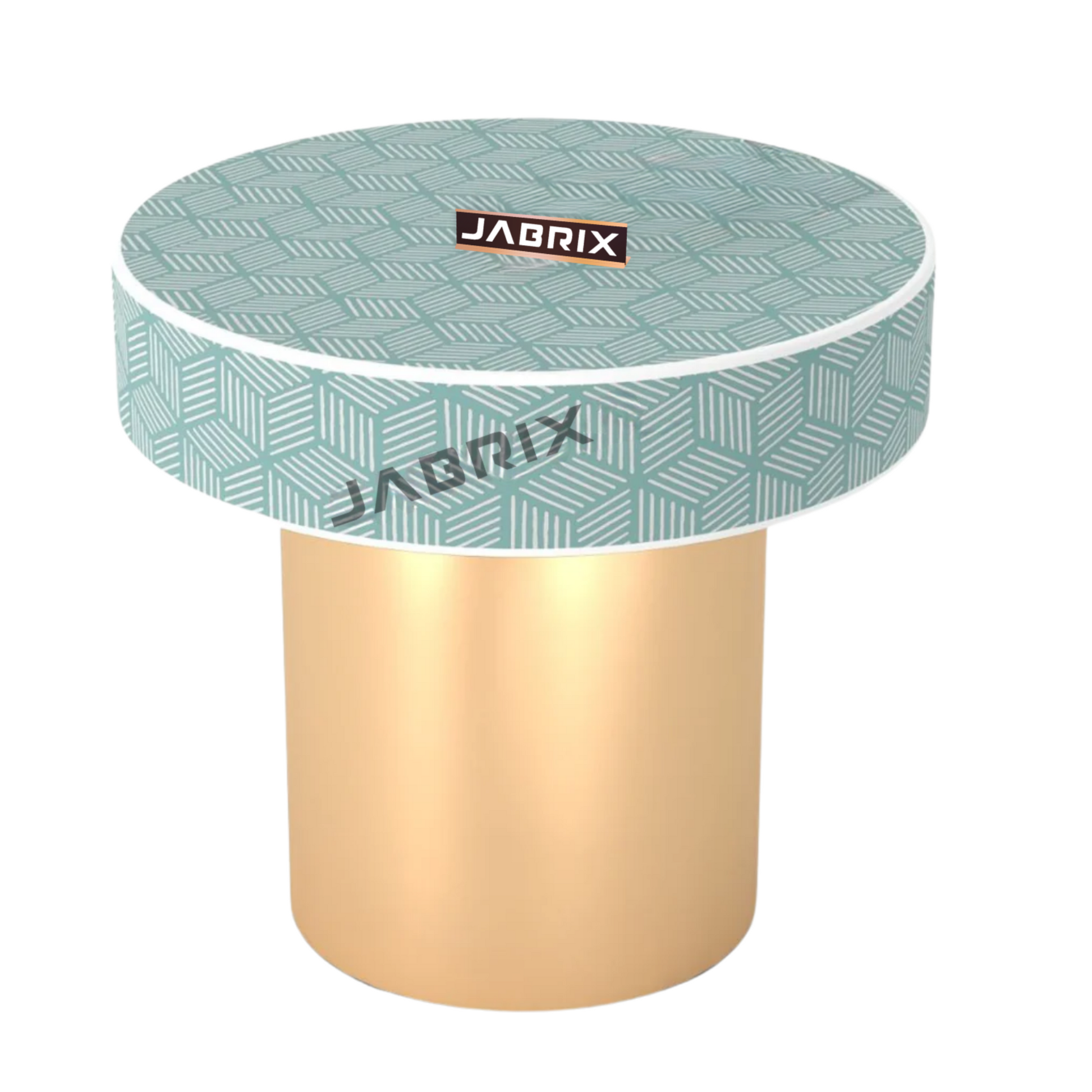 Inlay Round Side Table- Geo