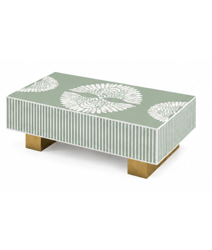 Mother of Pearl Inlay Luxom Rectangular Coffee Table - Phoenixed