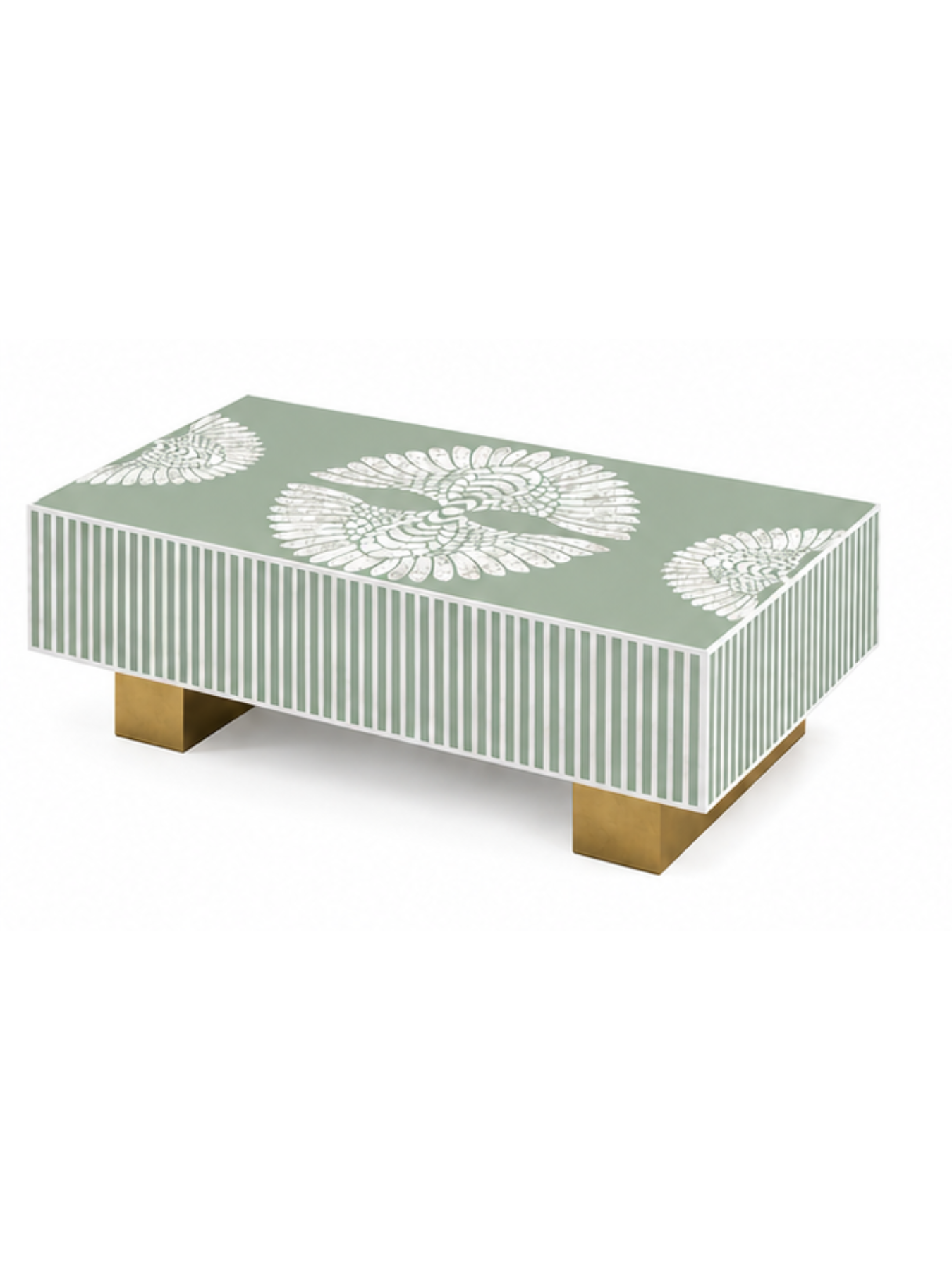 Mother of Pearl Inlay Luxom Rectangular Coffee Table - Phoenixed
