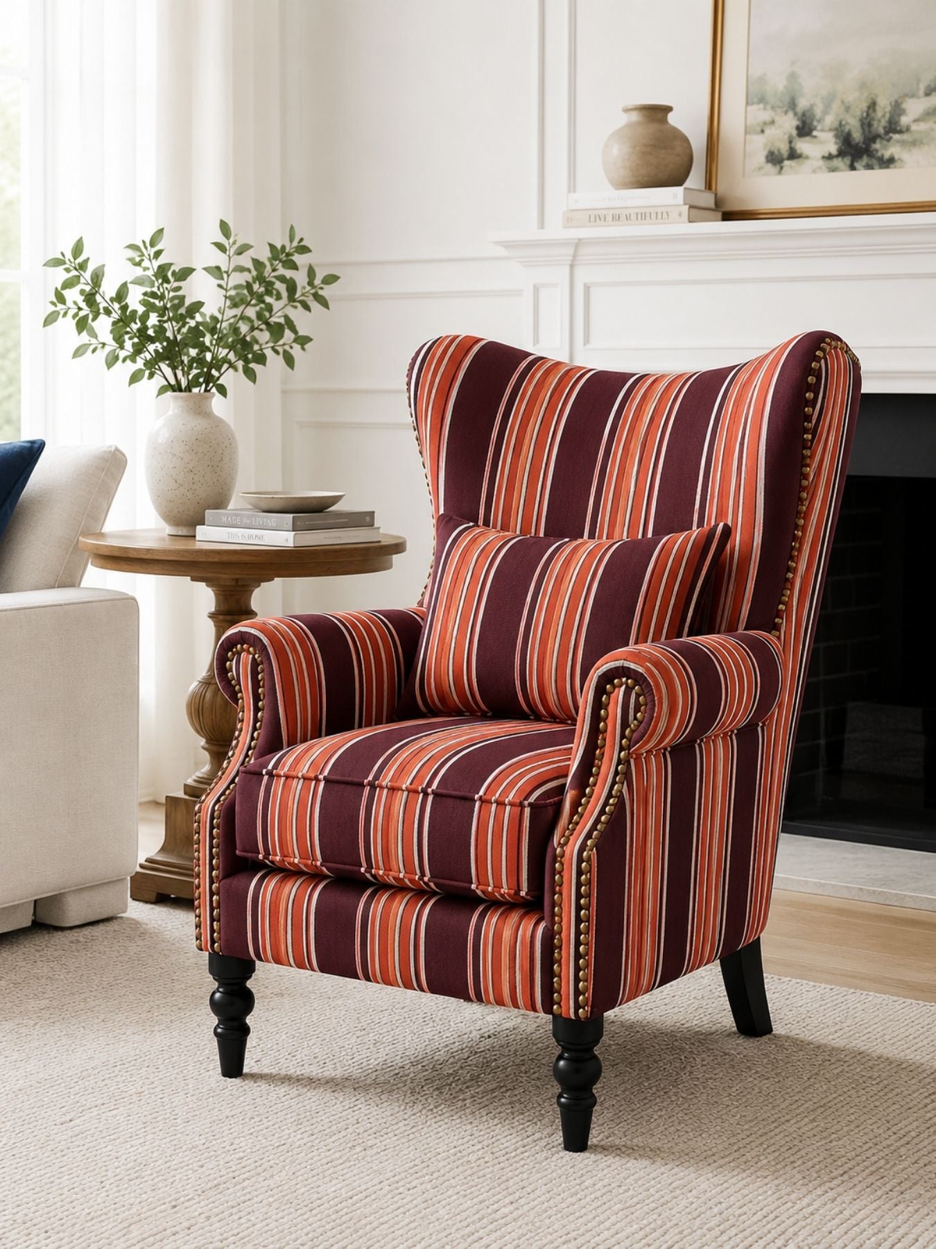 Eterna Crimson Heritage Wing Chair