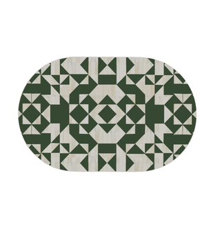 Inlay Jordan Oval Shape Coffee Table - Kingsley