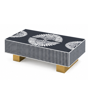 Mother of Pearl Inlay Luxom Rectangular Coffee Table - Phoenixed