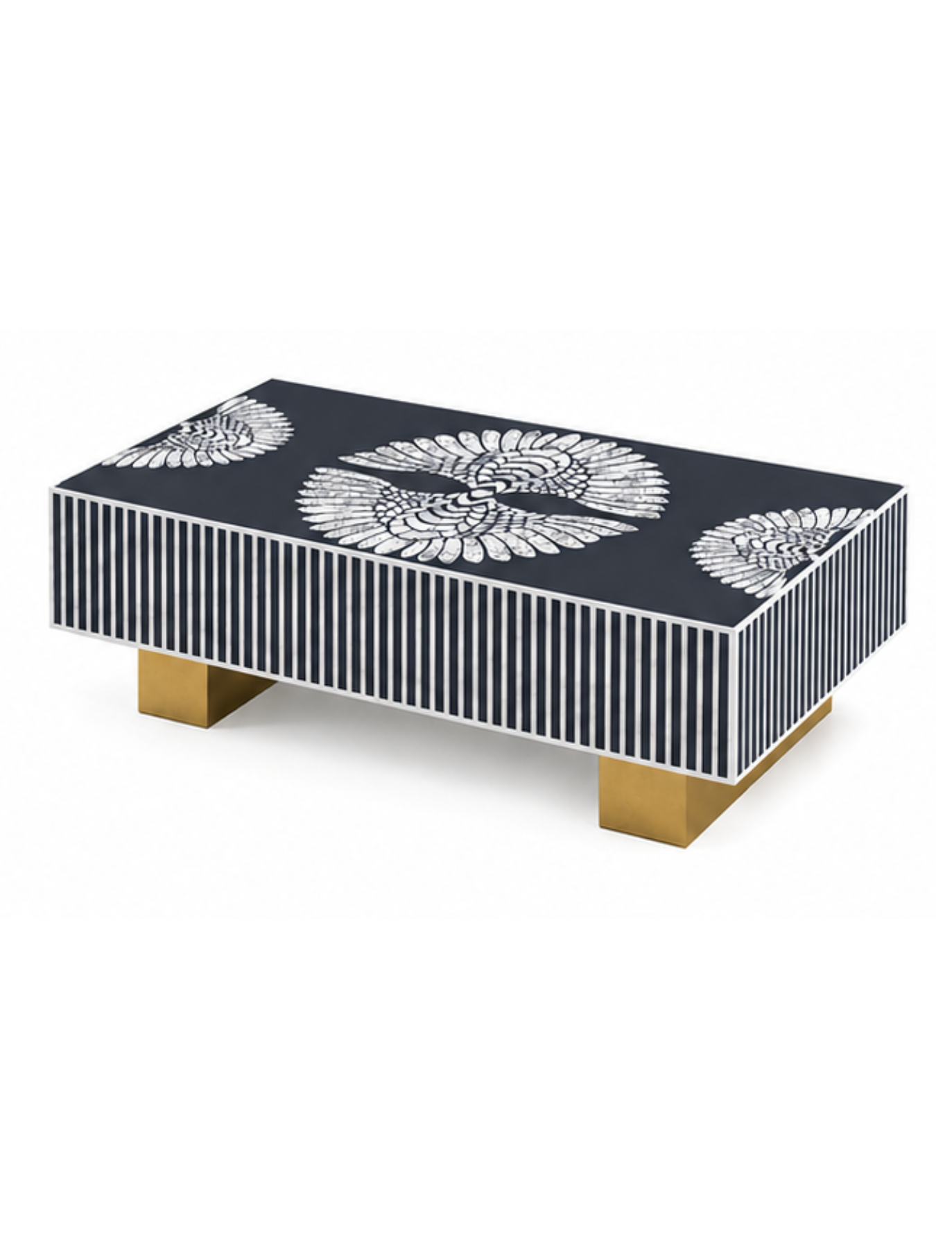 Mother of Pearl Inlay Luxom Rectangular Coffee Table - Phoenixed