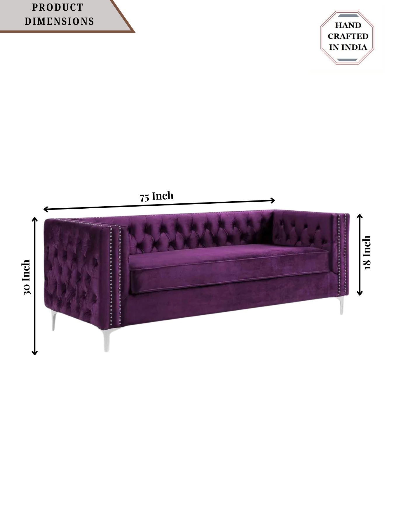 Quinn Upholstered Velvet Sofa