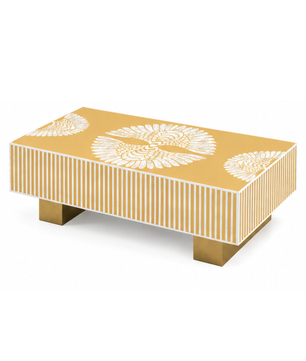 Mother of Pearl Inlay Luxom Rectangular Coffee Table - Phoenixed