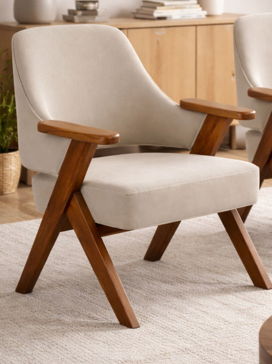 Kenzo Contemporary Wooden Lounge Chair