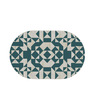 Inlay Jordan Oval Shape Coffee Table - Kingsley