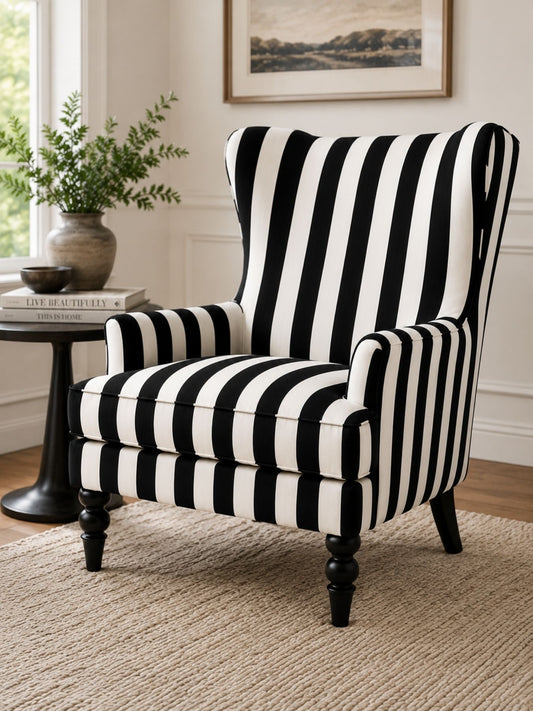 Evoria Regal Stripe Wing Chair