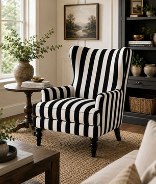 Evoria Regal Stripe Wing Chair
