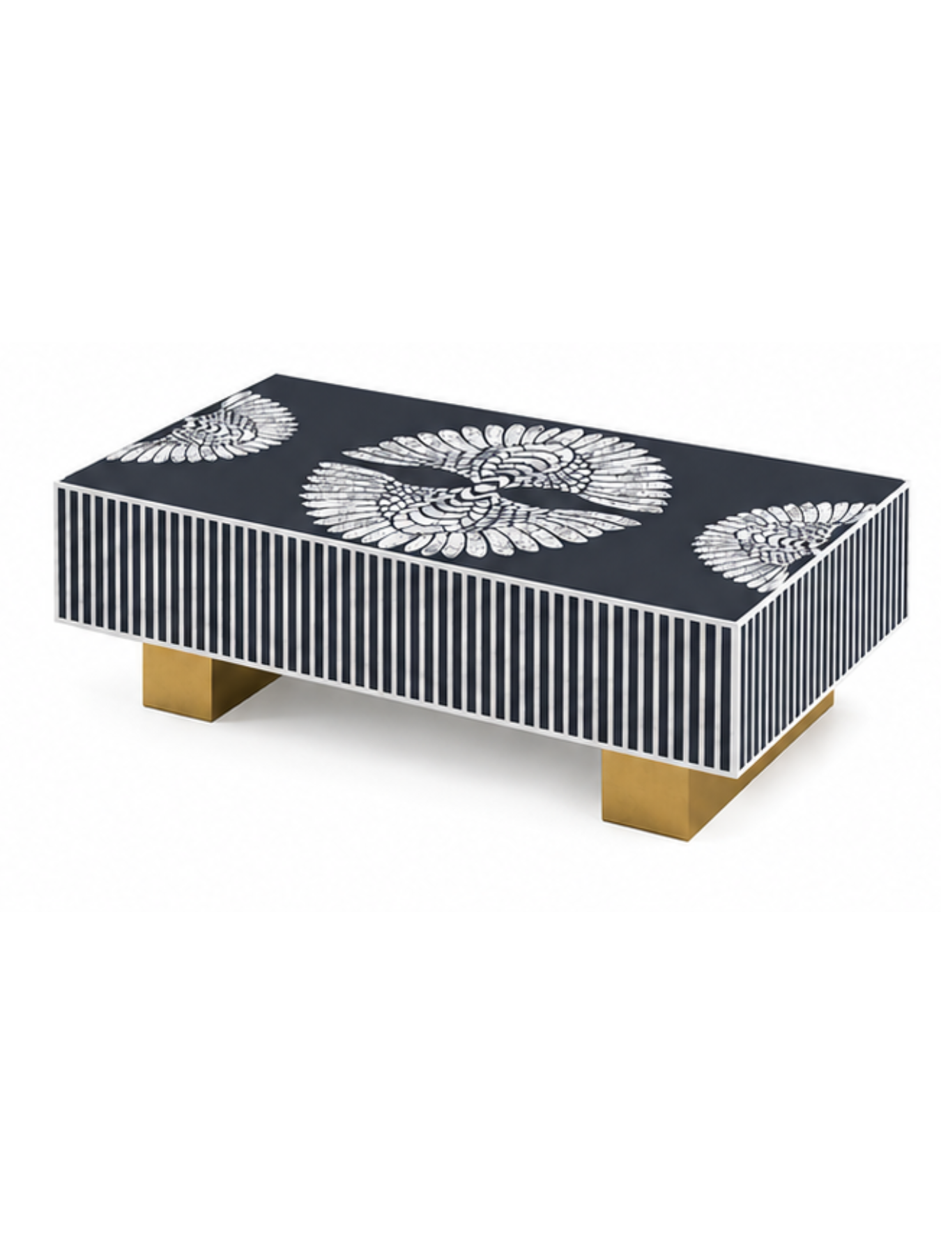 Mother of Pearl Inlay Luxom Rectangular Coffee Table - Phoenixed