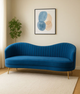 Vermont Upholstered Curved Sofa