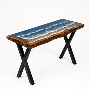 Epoxy resin table Console Table