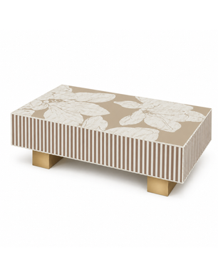 Inlay Luxom Hibiscus Rectangular Coffee Table