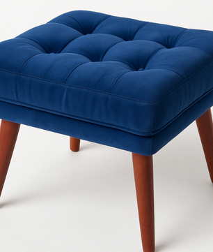 Living Room Stool with Soft Fabric, Comfortable Cushion, and Ottoman Footrest