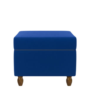 Modern Trunk Storage Ottoman- Royal Blue