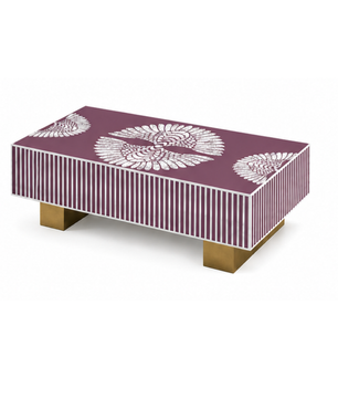 Mother of Pearl Inlay Luxom Rectangular Coffee Table - Phoenixed