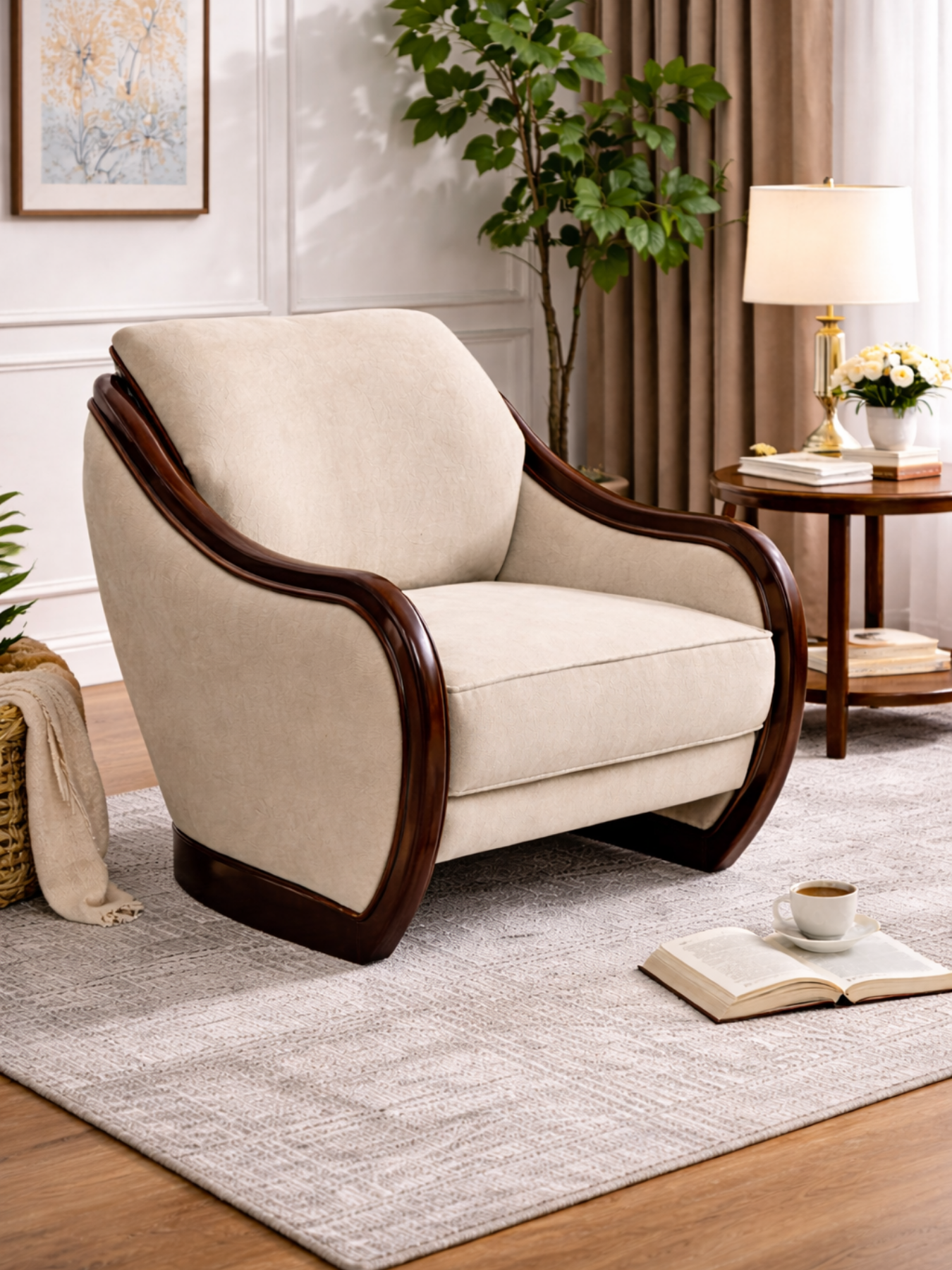 Zenis Minimal Comfort Accent Chair