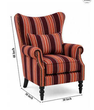 Eterna Crimson Heritage Wing Chair