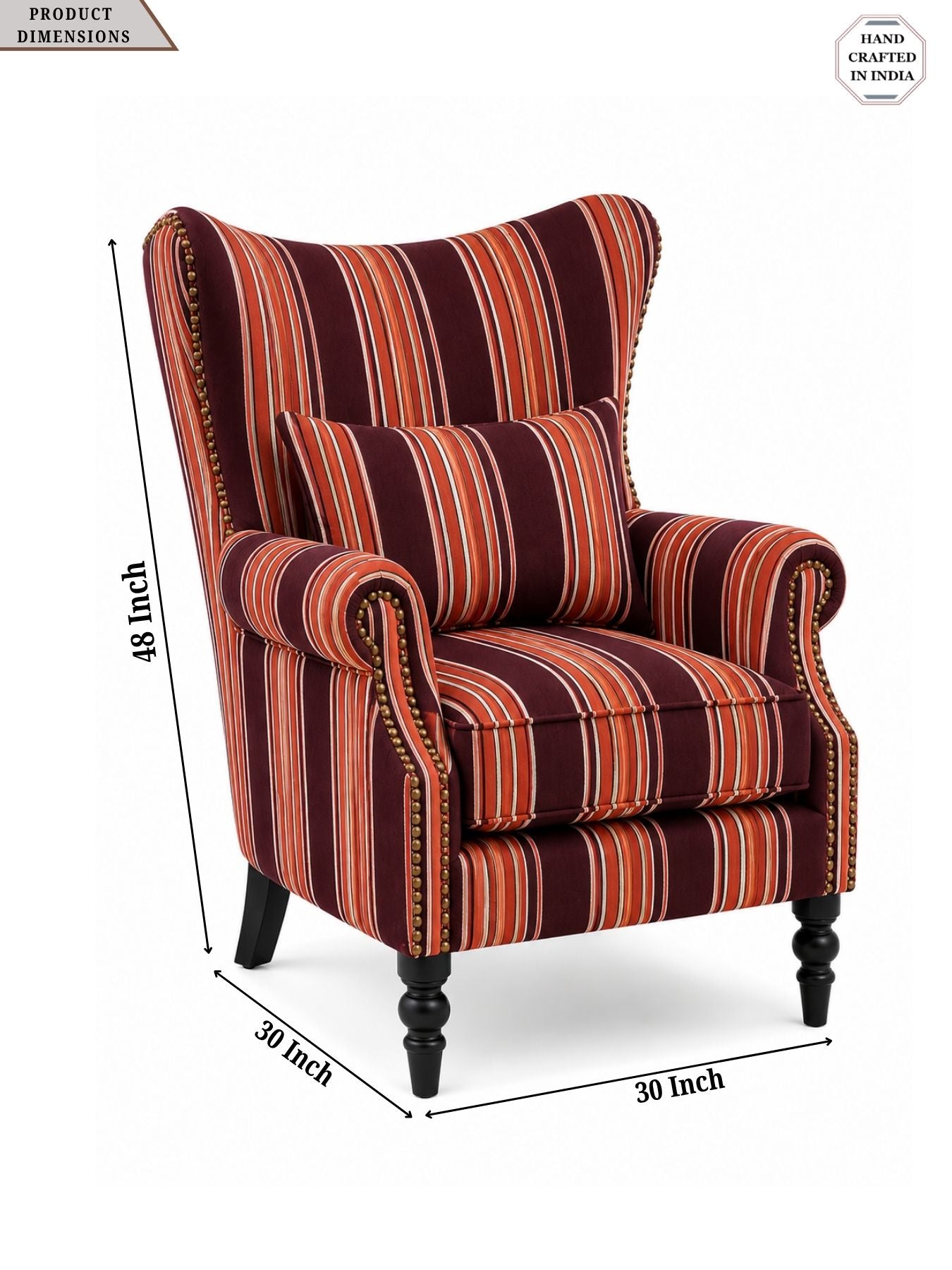 Eterna Crimson Heritage Wing Chair