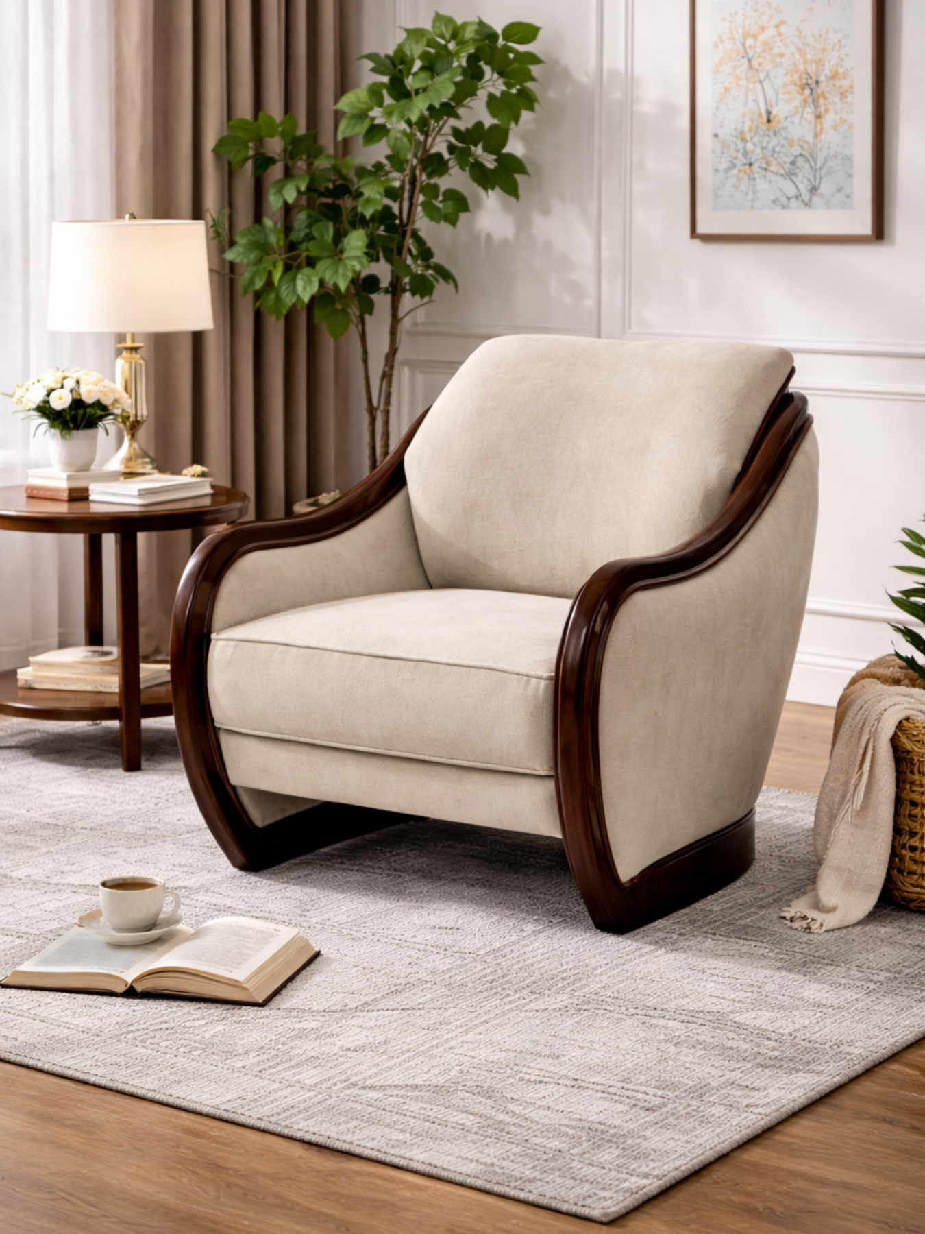 Zenis Minimal Comfort Accent Chair