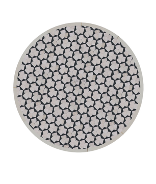 Inlay Drum Side Table with Base - Targua