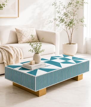 Inlay Polygon Grande Rectangular Coffee Table