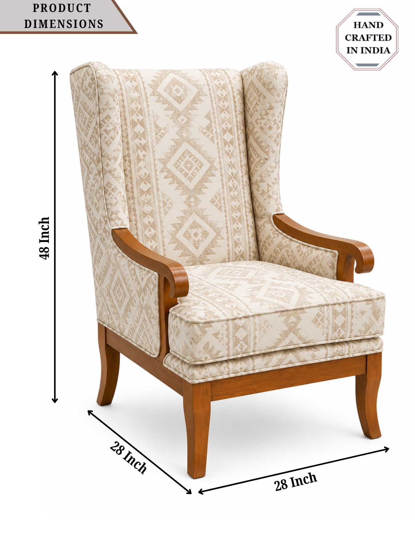 Venetia Wingback Chair with Cushion