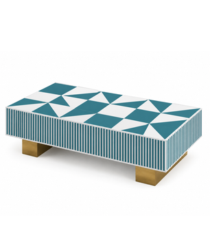 Inlay Polygon Grande Rectangular Coffee Table