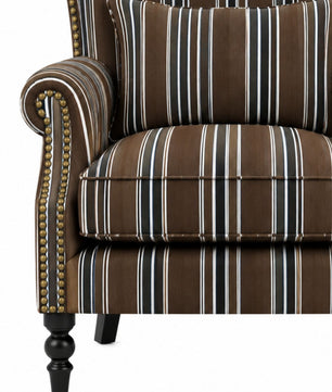 Evaniah Stripe Wing Chair